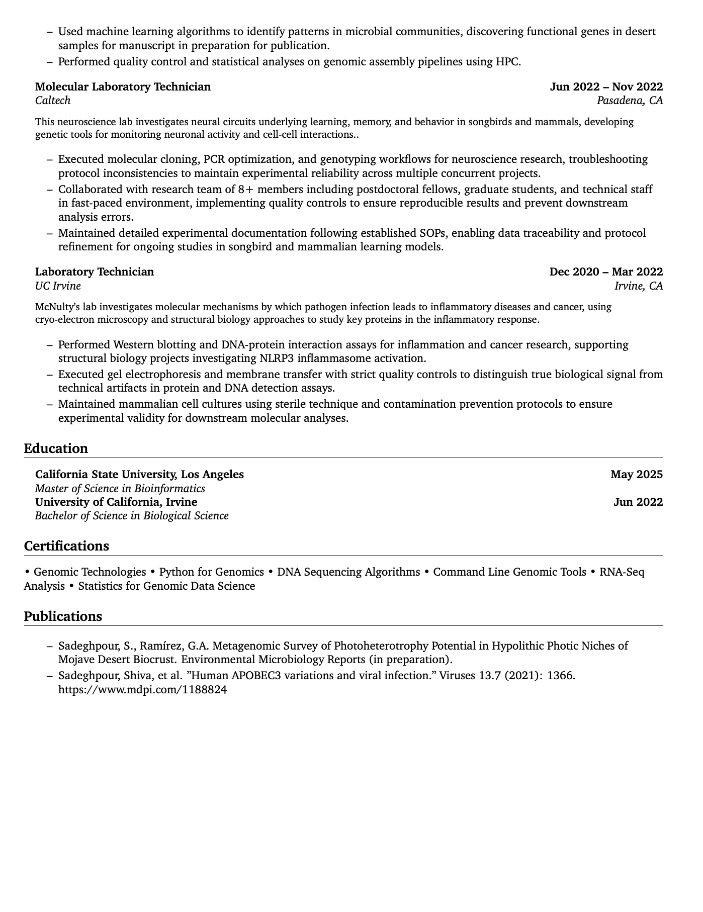 Resume Page 2
